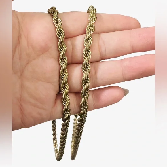 Express Gold Rope Chain Necklaces - Set of Two - Picture 7 of 9